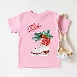 Camiseta de Navidad infantil skate de manga corta