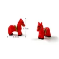 2pcs red horses