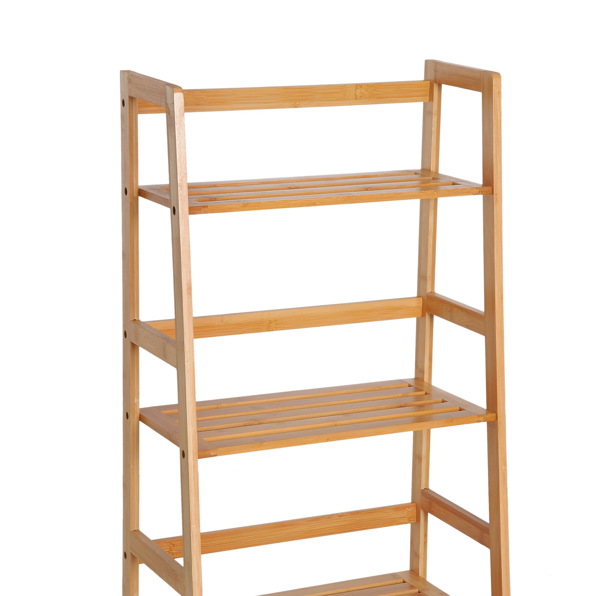 HOMCOM Estantería de Bambú 4 Niveles Estantería Escalera de Baño Librería Organizador Zapatero 48x30x119cm - imagen 3