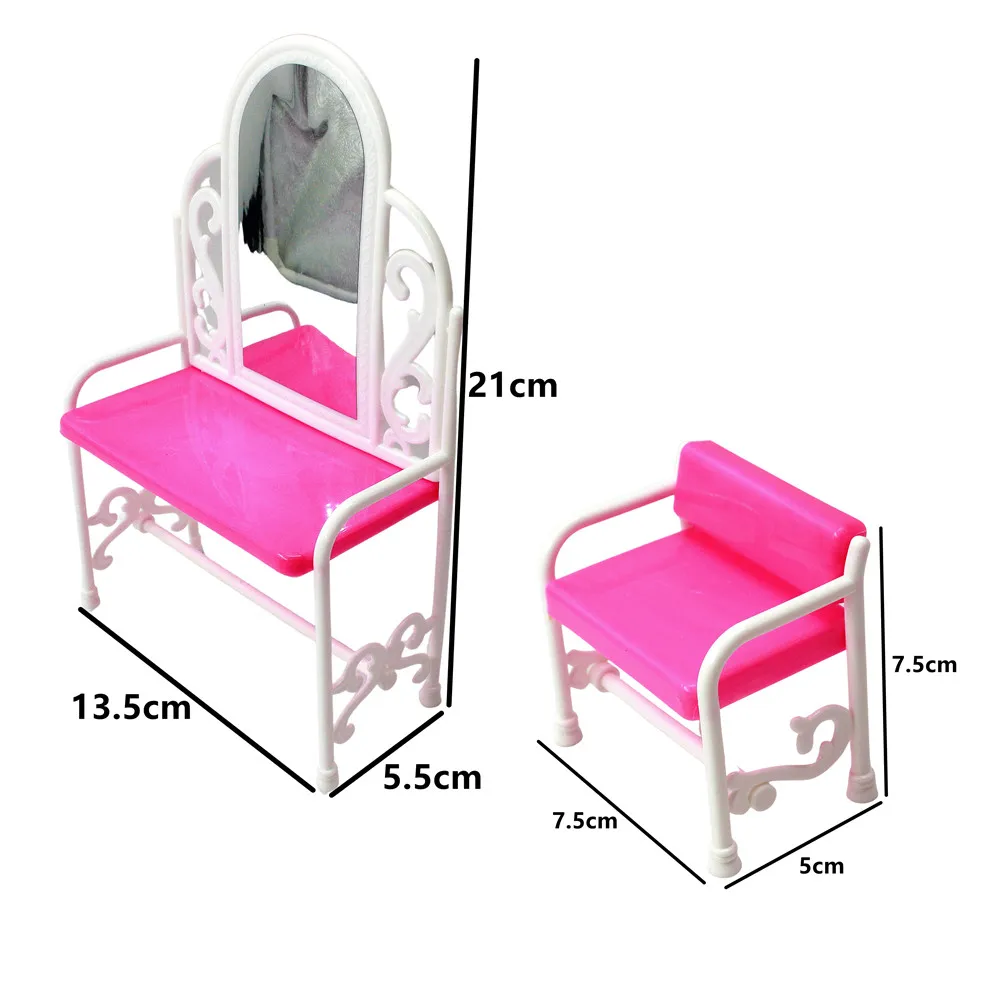 Tocador muñecas Barbie mesa silla - vista principal