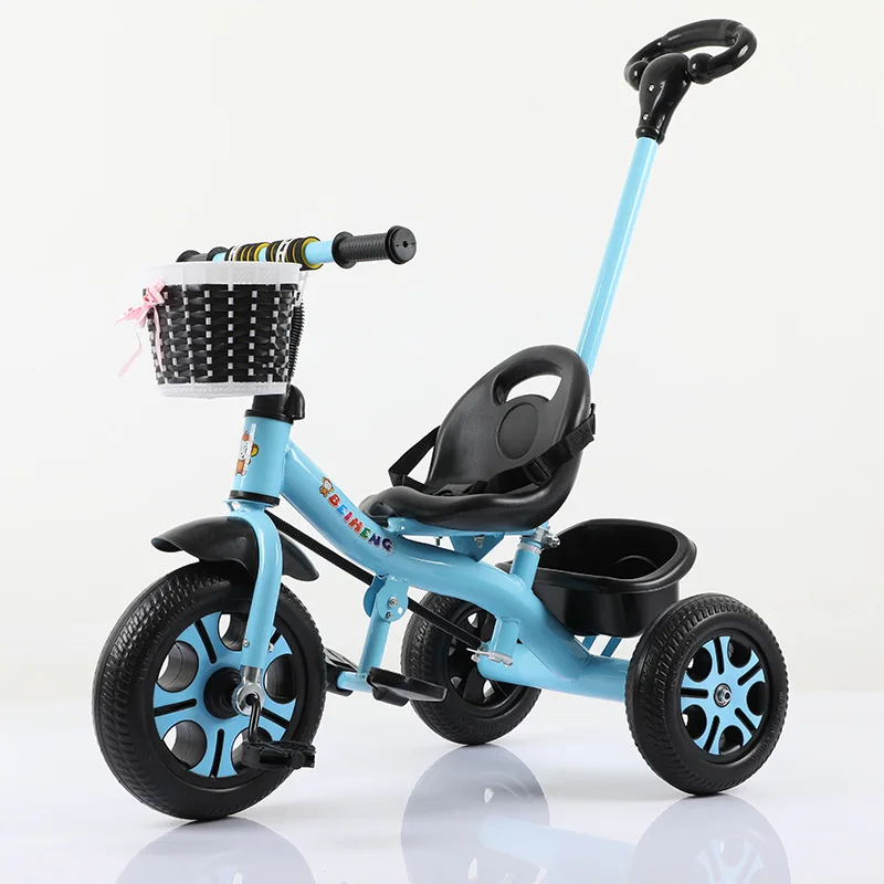 Triciclo para bebé, cochecito de tres ruedas con cesta de almacenamiento, bicicleta para bebé, con asa para 1-5 años - imagen 2
