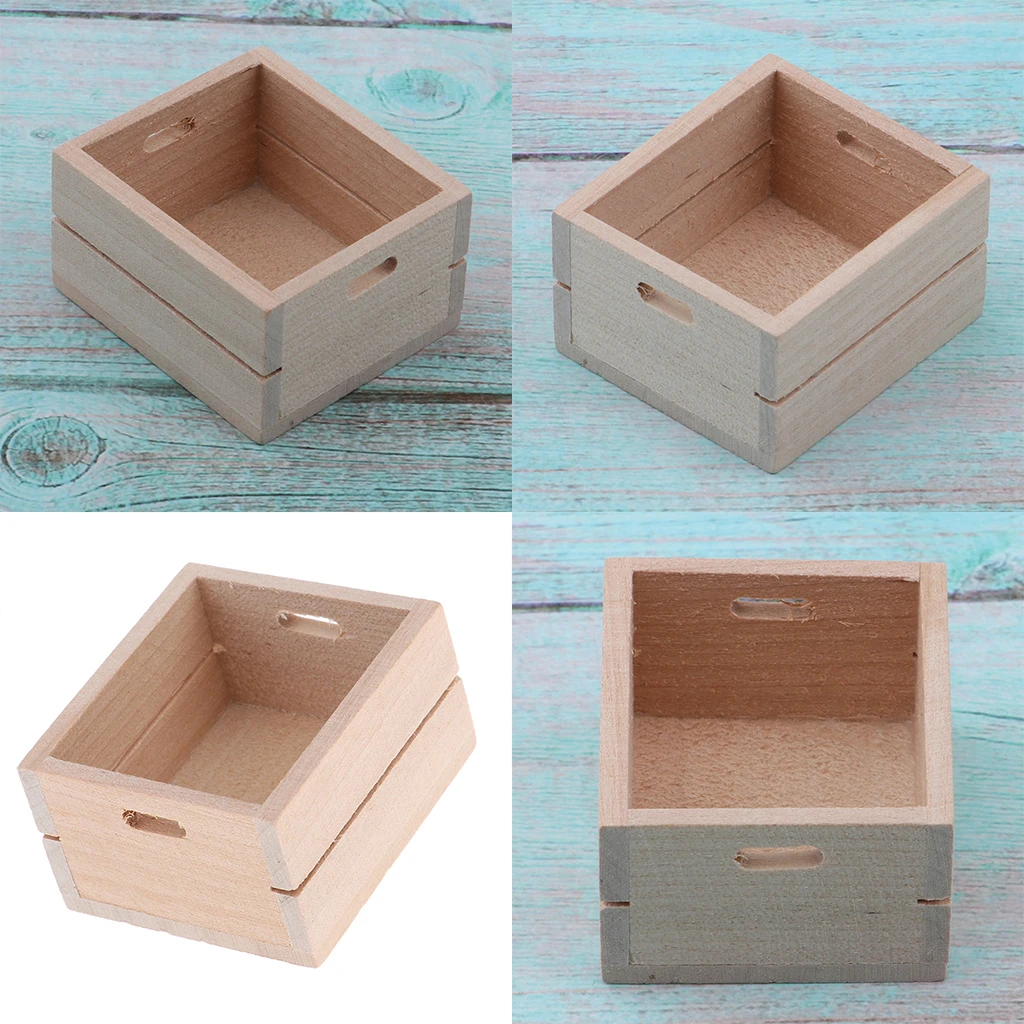 3pcs Miniature Vegetable Fruits Basket Container Accessories for 1:12 Scale Dollhouse and Kids Pretend Play Restaurant