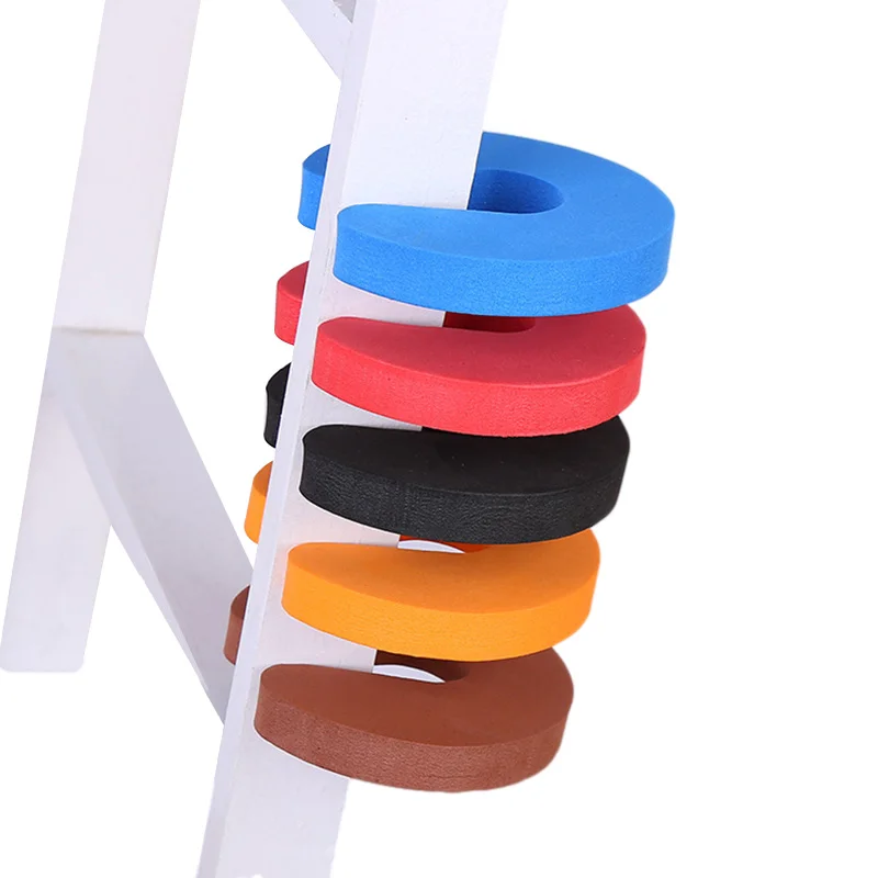 Topes de puerta para niños, protección para niños, Tope de puerta en forma de C EVA, protección de seguridad para bebés, Tope de puerta, bloqueador, Clip de puerta de espuma suave - imagen 4