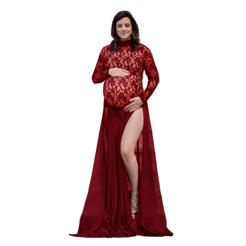 Conjunto de vestido y mono para fotografía de maternidad, conjunto de vestido para sesión de fotos de embarazo, mono elástico, 2024 - imagen 2