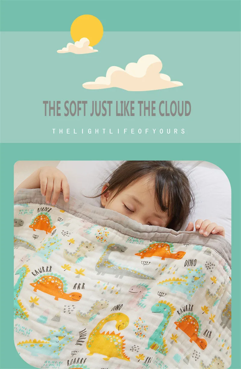 Manta bebé - 6 capas