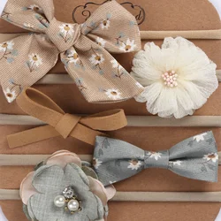 Accesorios recién nacido con diadema lazo y bandas elásticas pelo