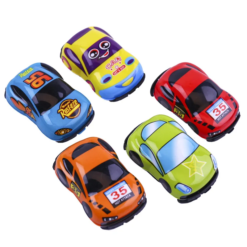 Coches de juguete de plástico para tirar - Mini modelos divertidos