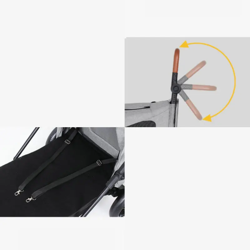 Cochecito para perros mediano y grande – Plegable con techo de malla - imagen 5