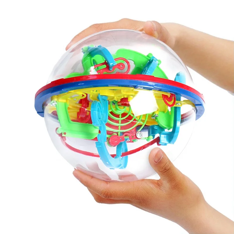 Bola de laberinto 3D Mini rompecabezas mágico Inteligencia y idea Juego de laberinto Perplexus Laberinto Regalos Soporte de exhibición para niños y adultos