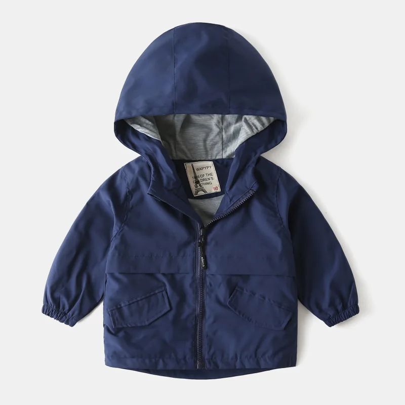 Chaquetas para niños, rompevientos para bebés, chaquetas para niños de 2 a 6T, abrigos de otoño y primavera para niños, abrigos bonitos de Color sólido - imagen 3
