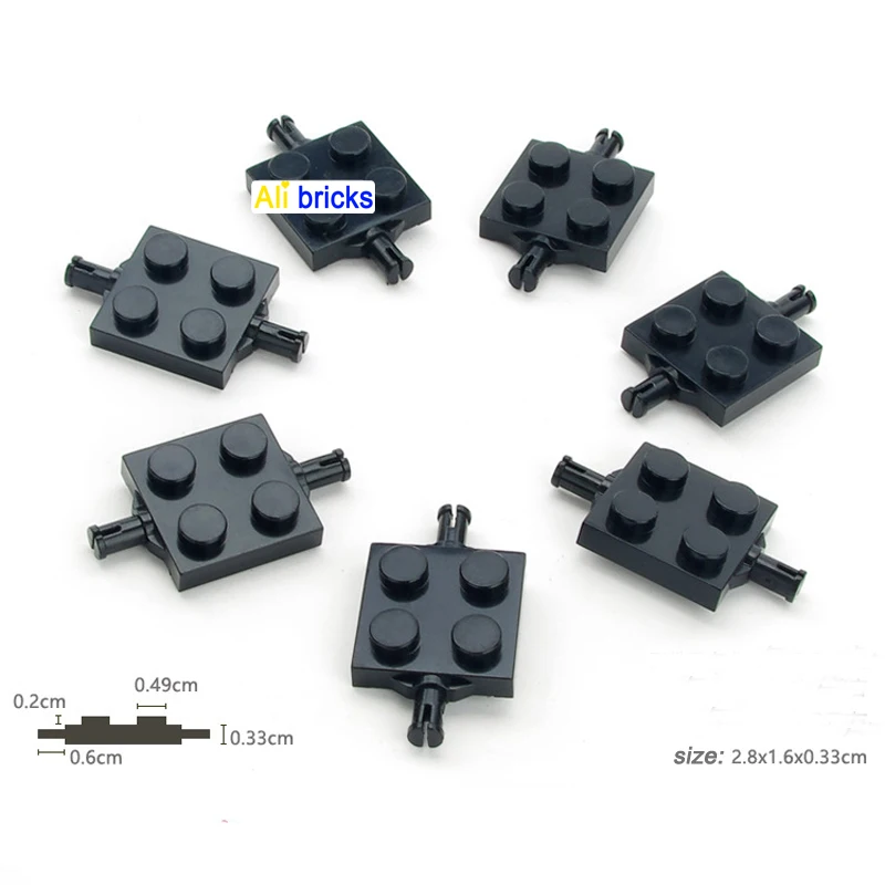 Bloques de construcción DIY para niños, figuras de bloques con asiento y ruedas de eje de 1x2 2x2, tamaño creativo educativo Compatible con juguetes 2926 - imagen 5