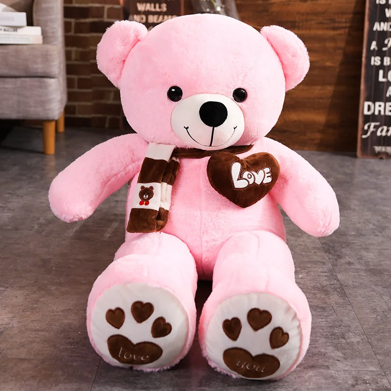 Oso de peluche con bufanda – Juguete blandito para cumpleaños bebé - imagen 5