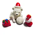 3pcs White Bear