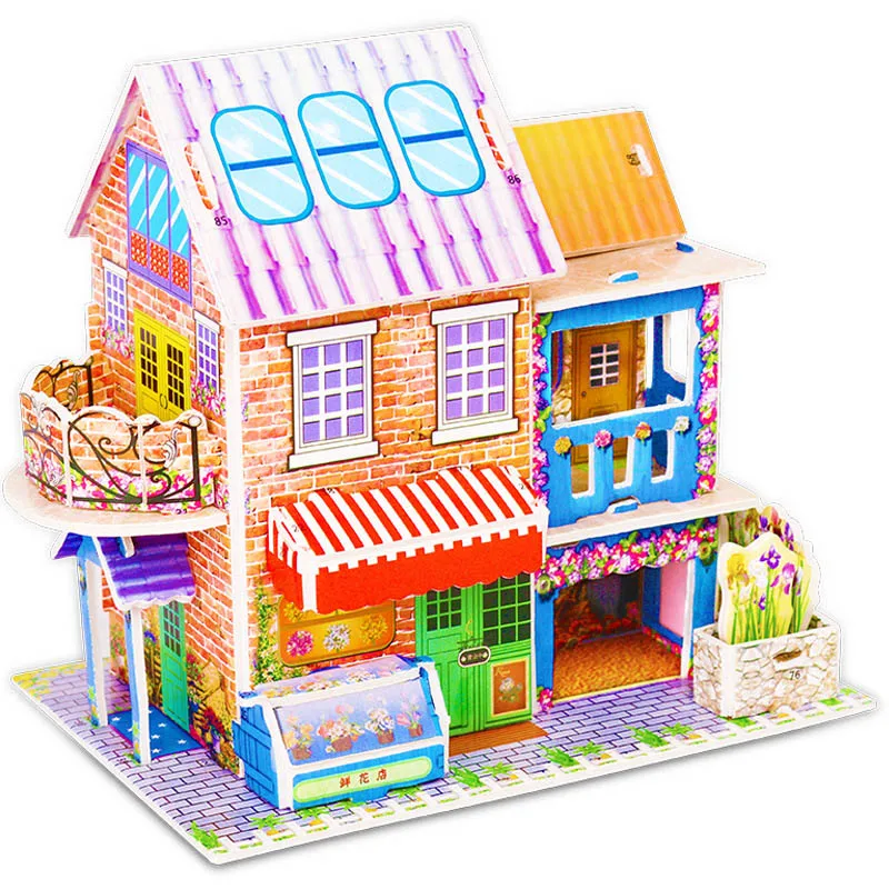Castillo rompecabezas 3D para niños – Juguete educativo de construcción manual - imagen 2