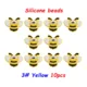 10pcs yellow beads
