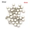 silver 4mm 50pcs