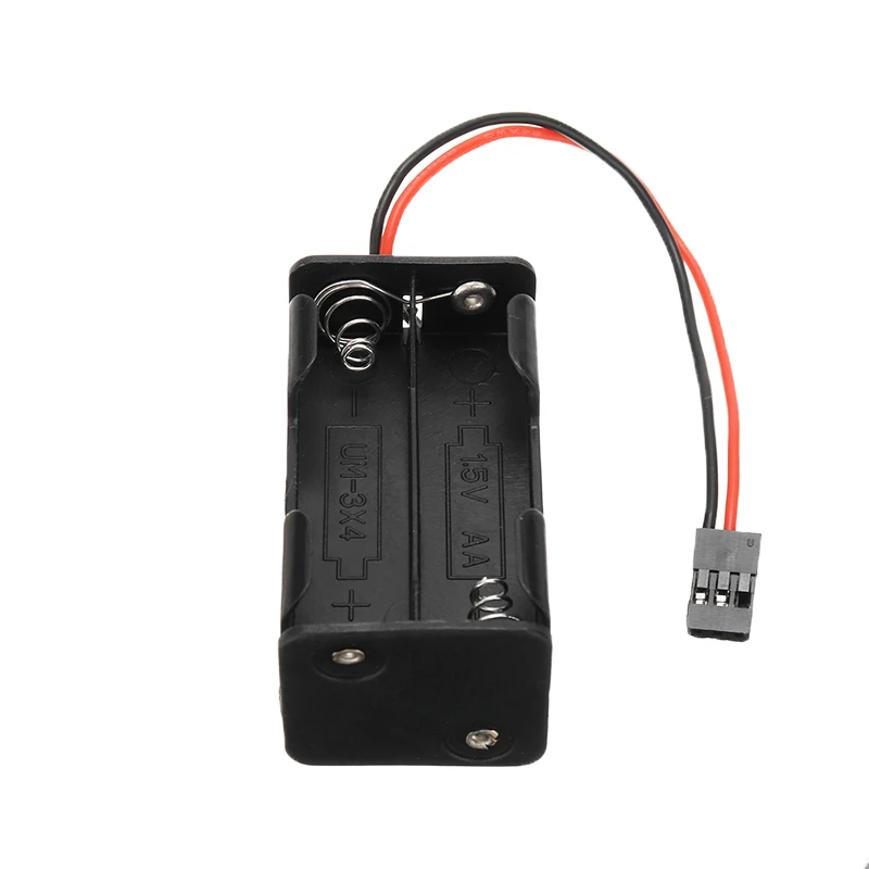 AA Size 2 Slot Power Battery Storage Case Box Holder For RC Car/Plane Models Receiver 4* AA Battery Case Box Compatible JR 3 Pin