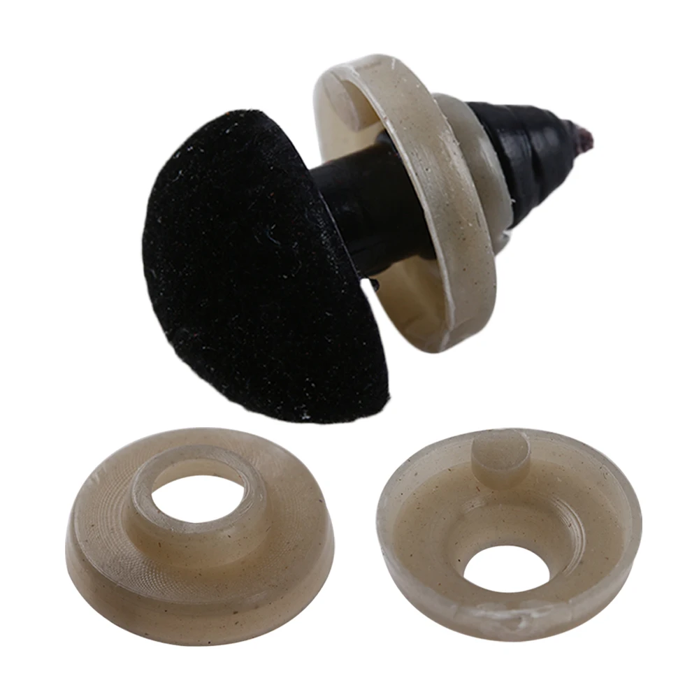 10 unidades de narices triangulares de plástico de 12x14mm, muñeca con nariz de terciopelo, botón artesanal, oso, juguetes de peluche, animales DIY, muñecas, accesorios de nariz de seguridad - imagen 5