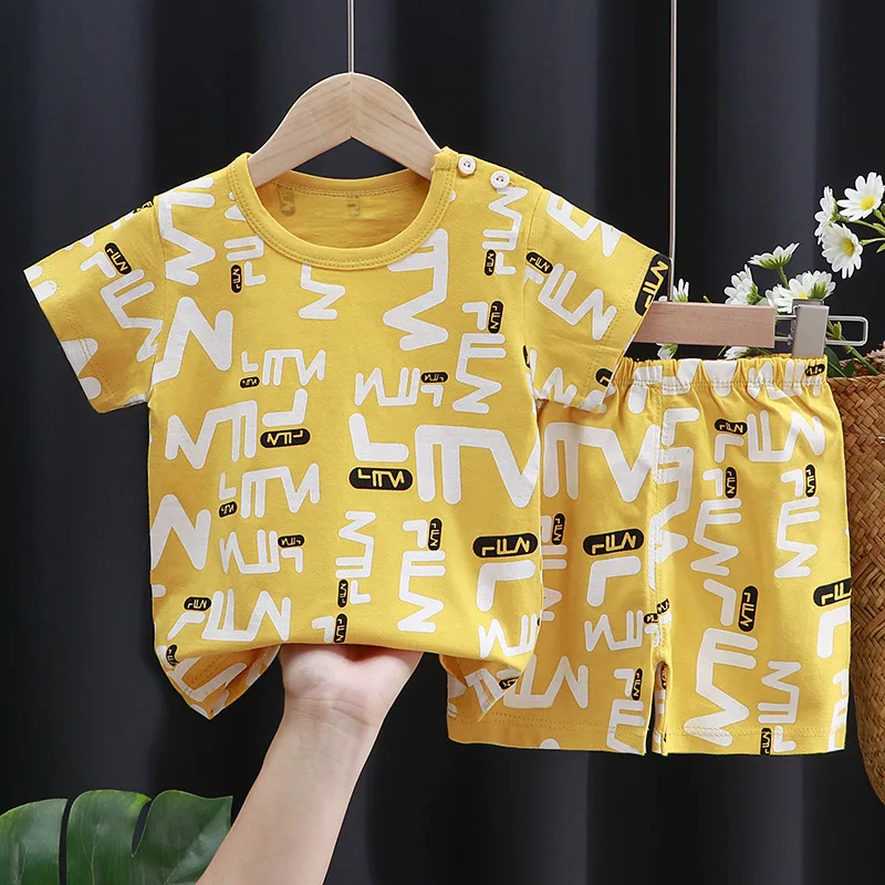 Conjunto infantil de verano en algodón con dibujos para niños - imagen 2