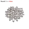 Silver-Round 4mm