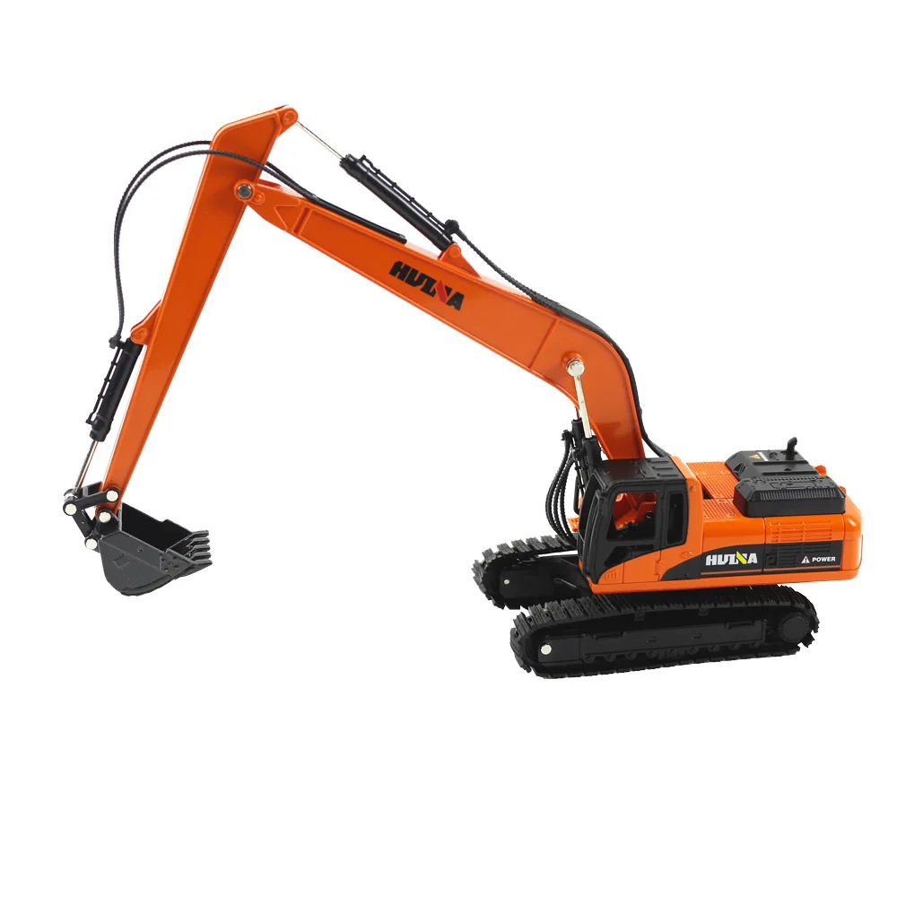 HUINA-excavadora de aleación fundida a presión para niños, camión de brazo largo, vehículo de construcción de ingeniería de Metal, modelo de juguetes de colección, 1722, 1:50 - imagen 3