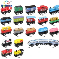 Tren magnético de madera con vías para niños