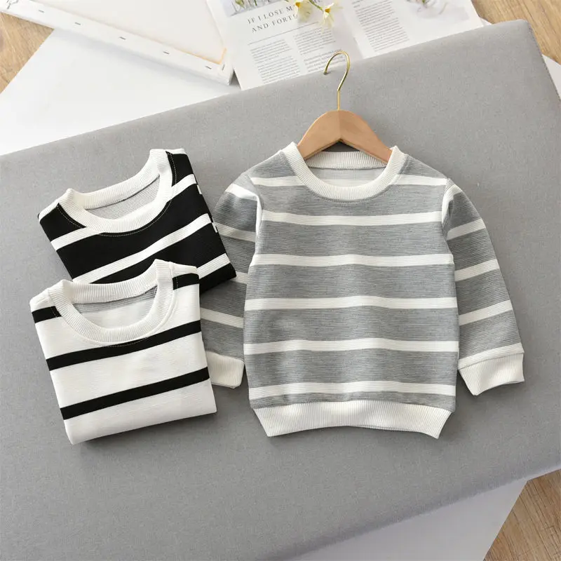 Camiseta de manga larga a rayas para niños – Primavera y otoño - imagen 5