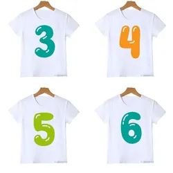 Camiseta manga corta niño diseño kawaii perfecta para cumpleaños