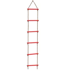 Escalera de cuerda de escalada para niños, para interiores y exteriores, de colores, de madera, 6 carreras