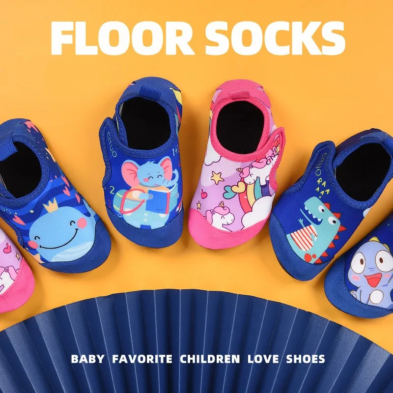 Zapatillas de playa para niños y niñas, calcetines acuáticos para el hogar, calzado de natación al aire libre, piscina de bebé, antideslizante - imagen 3