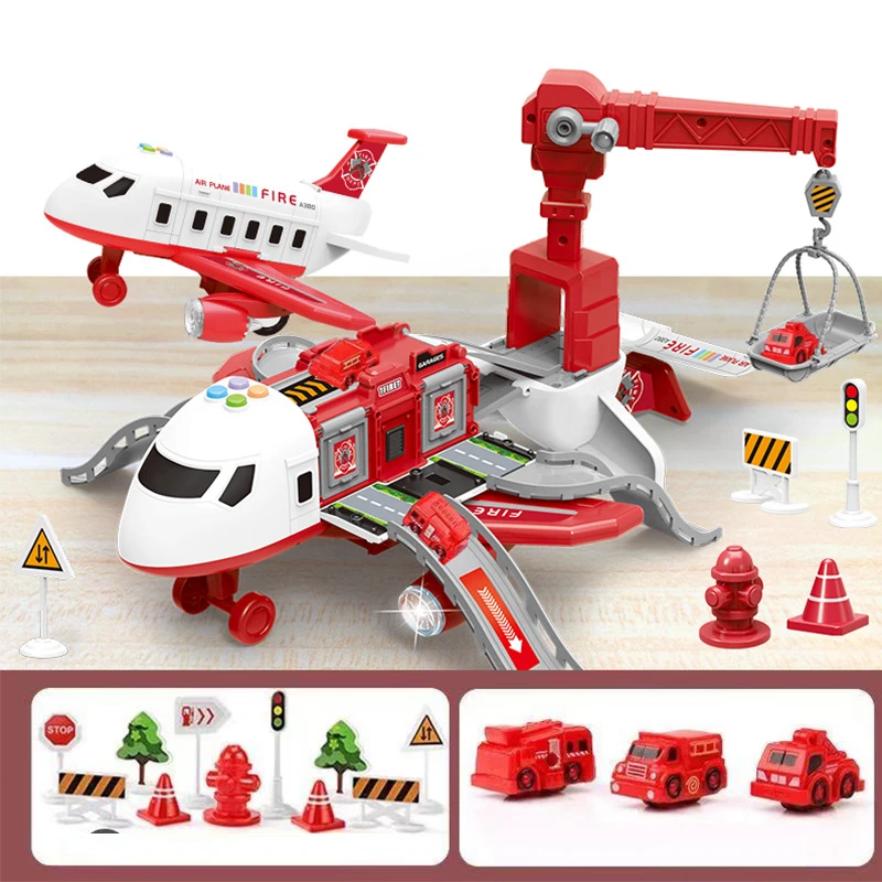 Avión de juguete con sonido y movimiento de inercia para niños