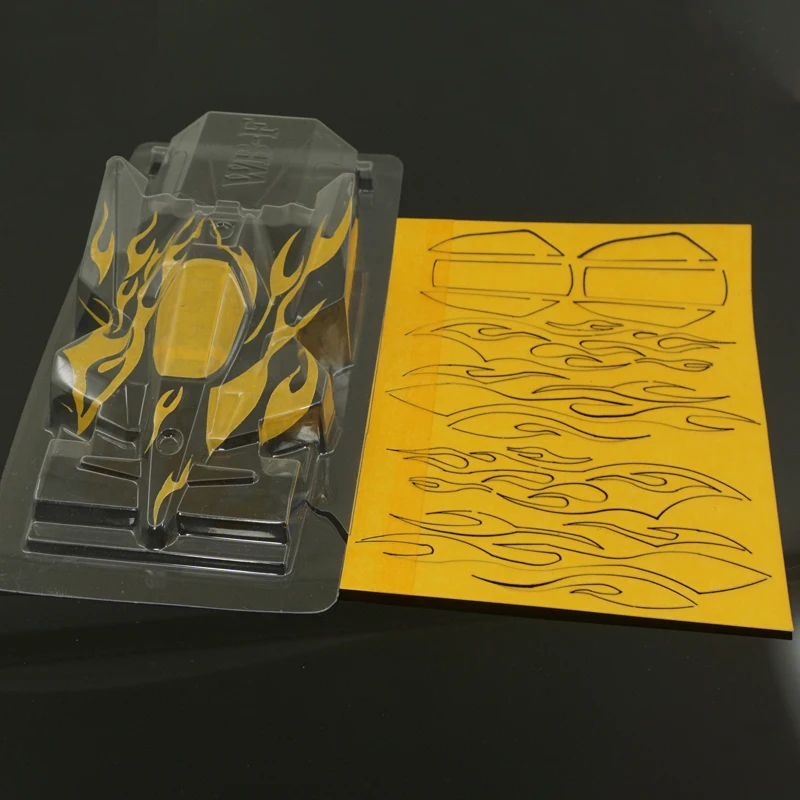 Calcomanías caseras llama/sakura para carcasa de capó transparente win bird Thunder shot MK2 pintura corporal de policarbonato para coche tamiya MINI 4WD - imagen 2