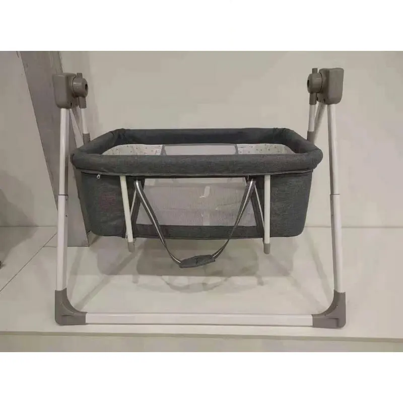 Columpio eléctrico multifuncional para bebé, mecedora portátil con Bluetooth y altura ajustable y temporizador, diseño plegable - imagen 3