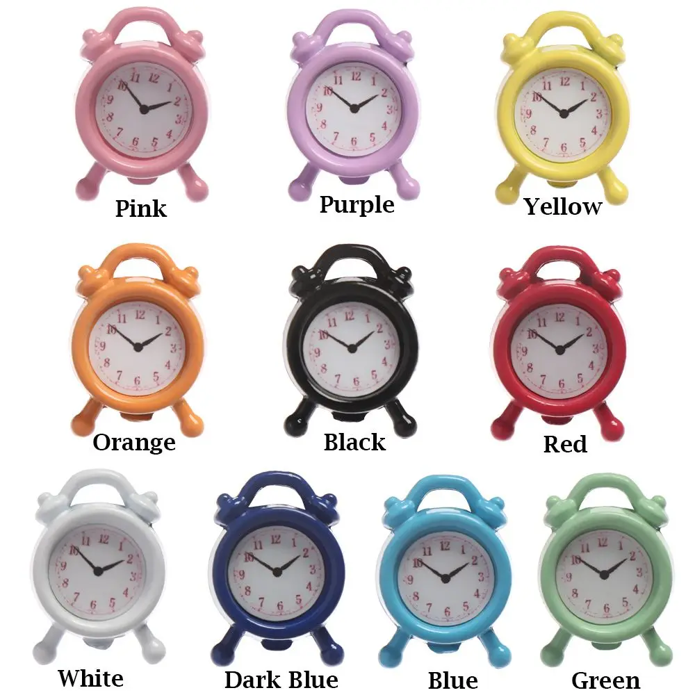 Mini reloj despertador de Metal a escala 1:12, Decoración de casa de muñecas, juguete en miniatura, accesorios para cocina y sala de estar, 1 ud. - imagen 5