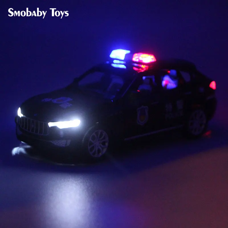 Sirena Range Rover de aleación 1:32, modelo de policía, SUV de lujo, simulación de Metal fundido a presión, música extraíble con luces, coches de juguete - imagen 2
