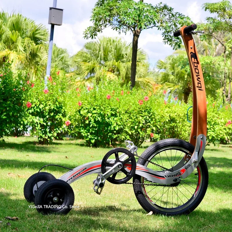 Bicicleta de pie plegable para exteriores, bicicleta triciclo de media bicicleta de fitness - imagen 2