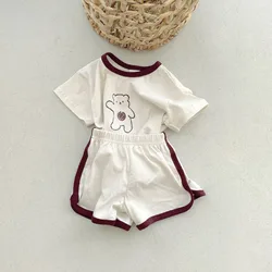 Conjunto bebé oso – Camiseta y pantalón de algodón