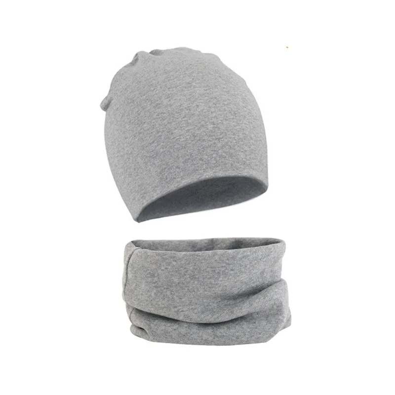 Gorro y bufanda de algodón para bebé – Color caramelo - imagen 2
