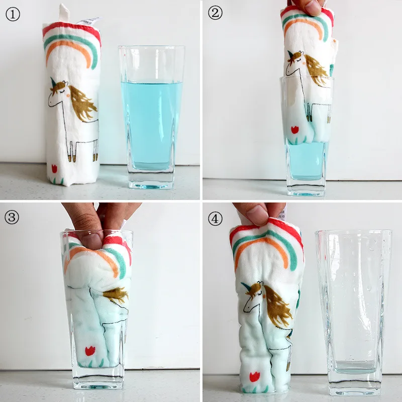 5 uds 6 capas de alta densidad 100% algodón Clase A pañuelo para bebé patrón de frutas 25*50cm muselina algodón toalla facial infantil - imagen 2