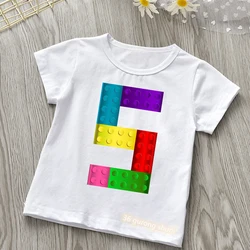 Camiseta infantil con diseño numérico en algodón suave para niños