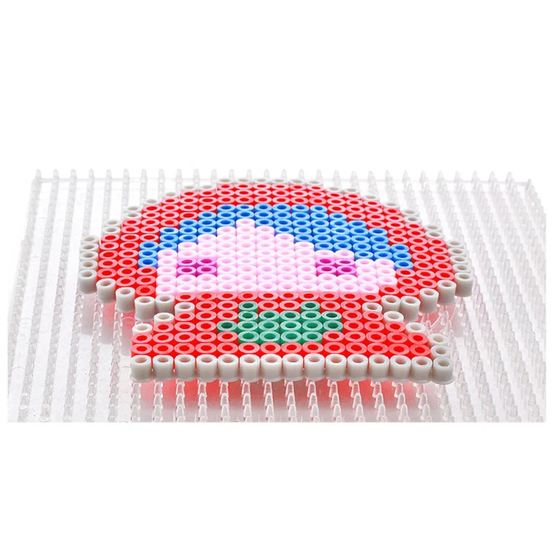 Hama beads-Kit de juguetes Perler para niños, caja de rompecabezas de cuentas de fusible 3D, manualidades creativas hechas a mano, plantilla de juguete, 72 colores, 5mm/2,6mm - imagen 2