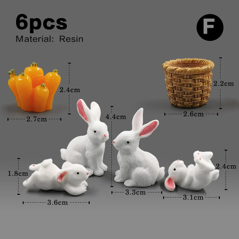 6pcs Rabbit Carrot-F
