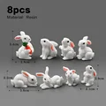 8pcs White Rabbit