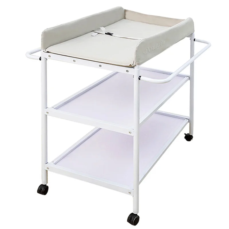 Cambiador multifuncional para bebé con almohadilla, estación de cama para el cuidado de pañales para recién nacidos para uso doméstico