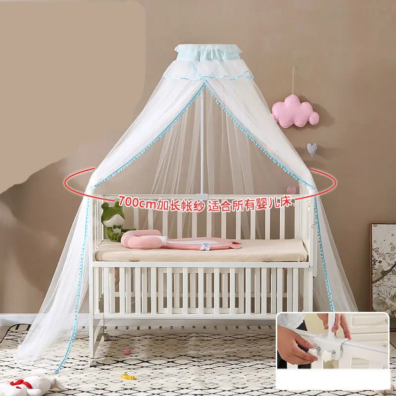 Mosquitera ajustable para cuna de bebé y niño con soporte, redes de tienda de campaña de estilo moderno de princesa para decoración de cama de niños, habitacion B - imagen 2