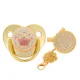 Gold Pacifier Clip