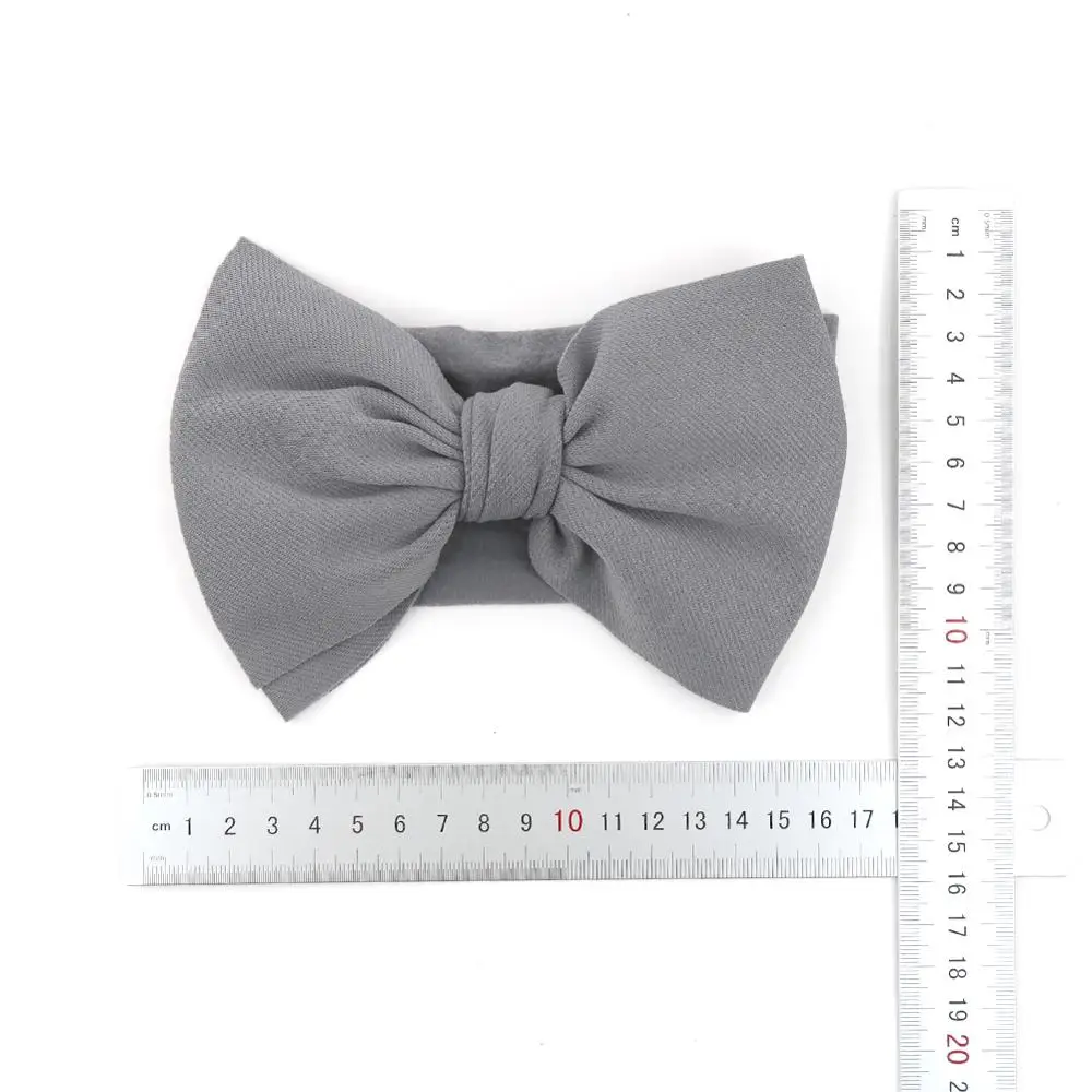 Turbante liso, diadema de nailon, lazo elástico alto, diadema con nudo superior para niñas pequeñas, diademas para niños, accesorios para el cabello de moda para niños - imagen 2