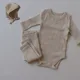 beige set with hat