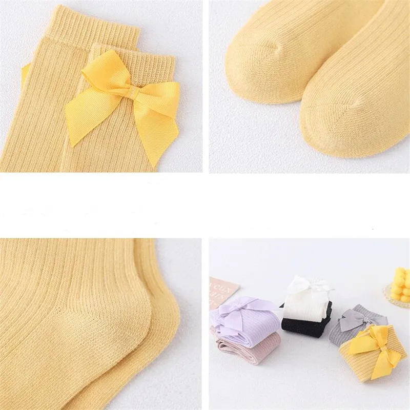 Calcetines de algodón con lazo para niñas – Cómodos y suaves - imagen 5