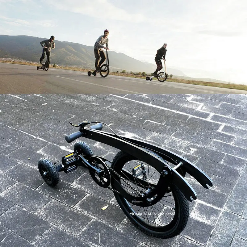 Bicicleta de pie plegable para exteriores, bicicleta triciclo de media bicicleta de fitness - imagen 5